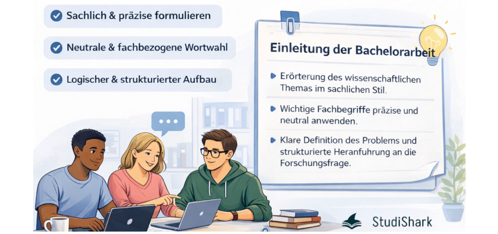 Sprachstil und Formulierungen in der Einleitung der Bachelorarbeit – sachlich, präzise und wissenschaftlich formulieren