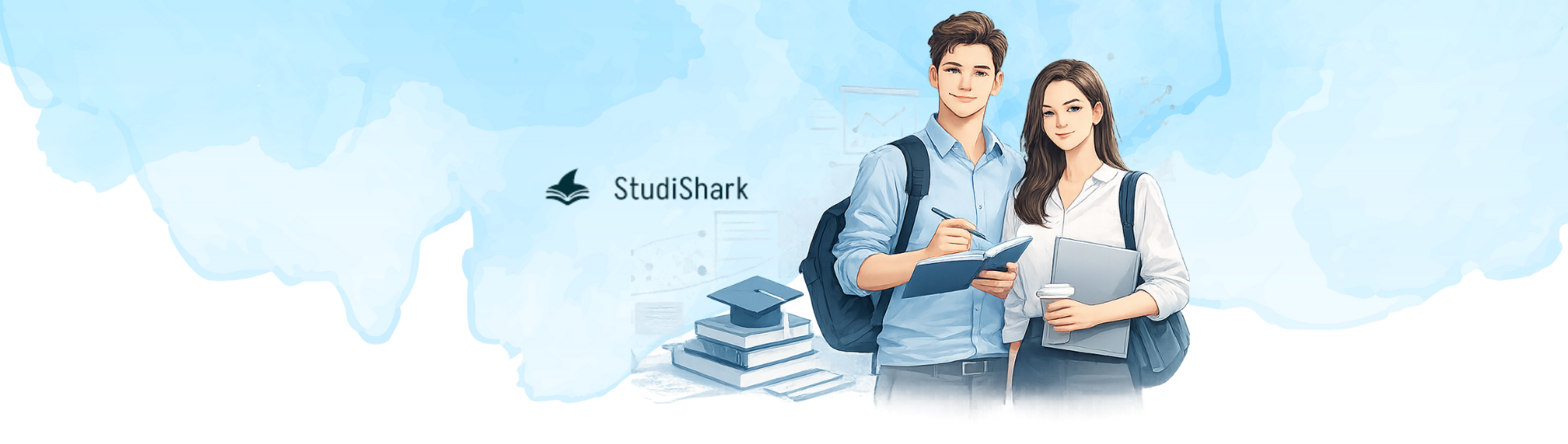 Zwei Studierende arbeiten an Bachelorarbeit Themen mit Notizen und Büchern im akademischen Umfeld